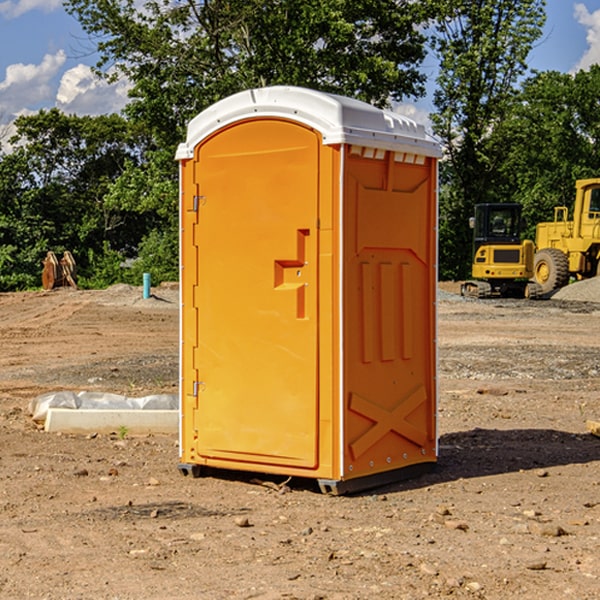 how often are the portable restrooms cleaned and serviced during a rental period in Portage Pennsylvania